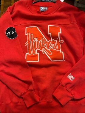 NCAA Red Nebraska Huskers Crewneck Sweatshirt
